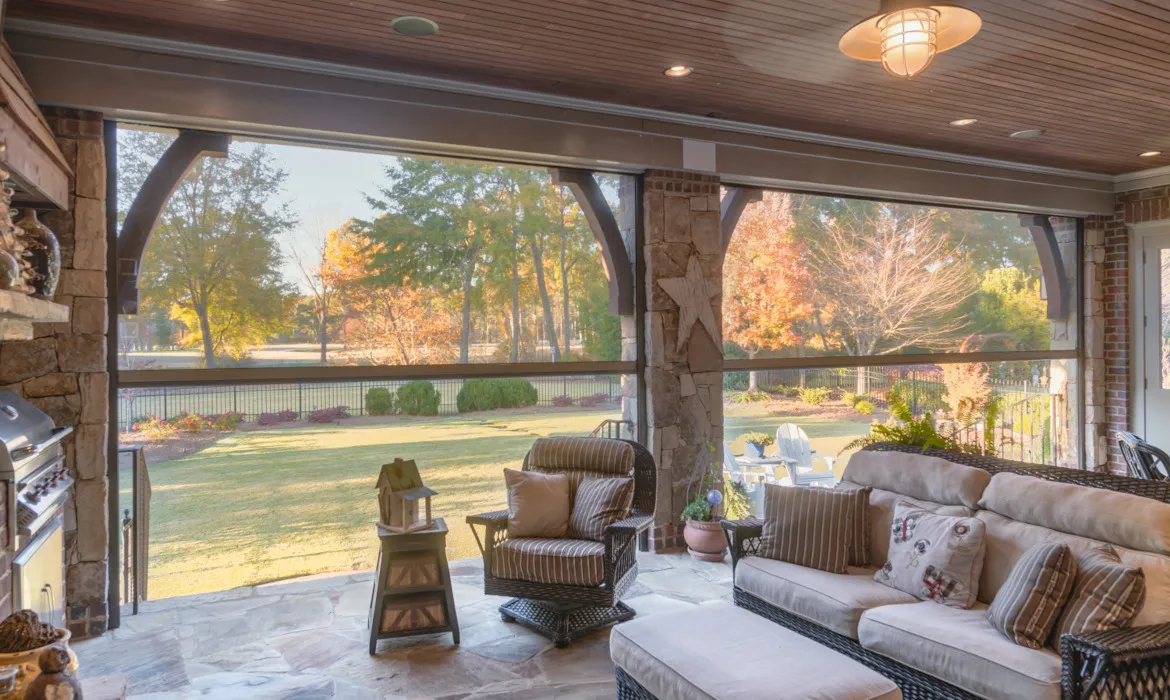 Blue Ridge mountain home with fixed screens and scenic view