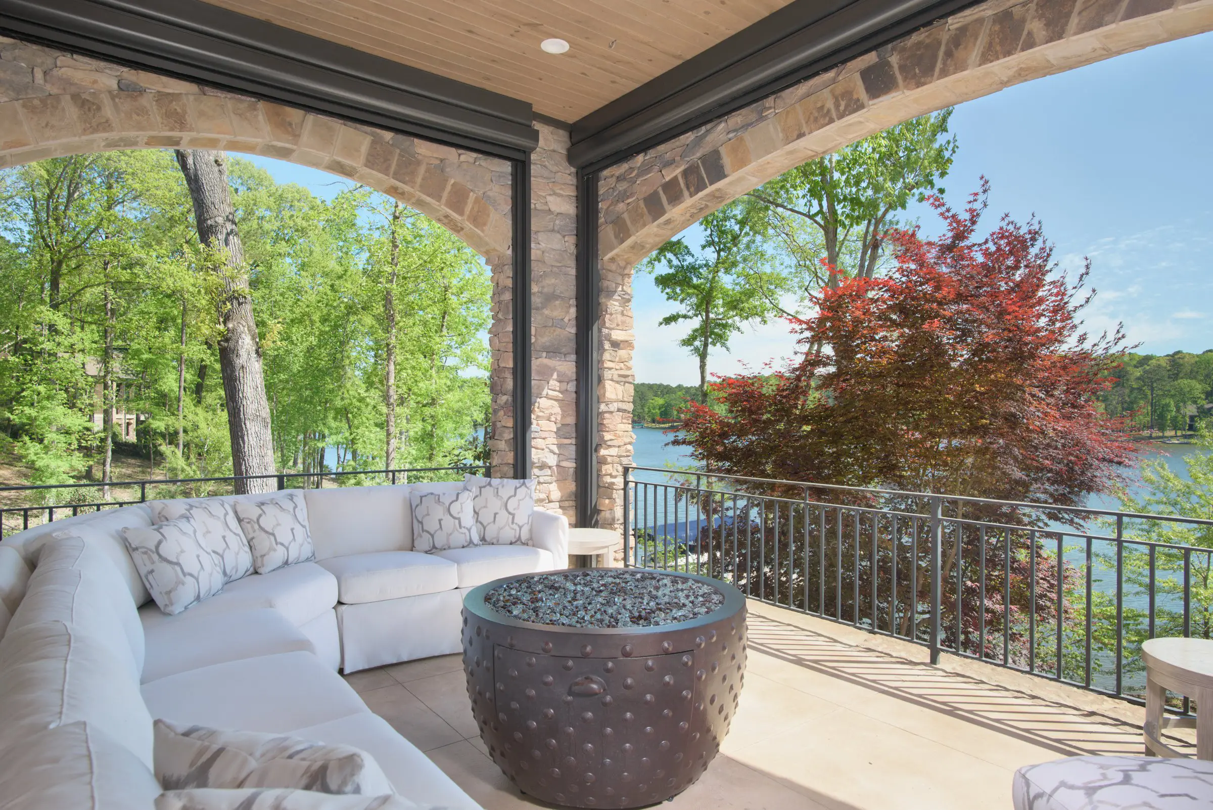 lakefront property with beautiful landscaping
